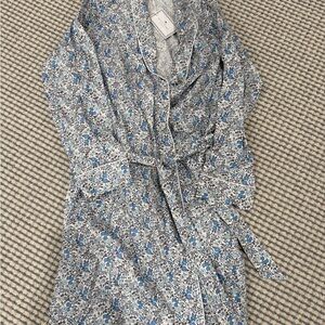 Petit Plume Liberty of London Floral Blue and White Robe